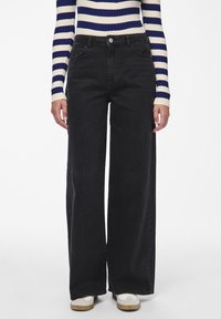 Pieces PCSELMA - Flared jeans - black denim