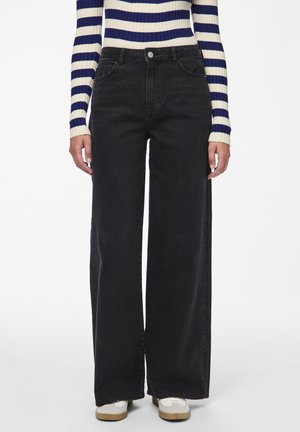Pieces PCSELMA - Jean flare - black denim