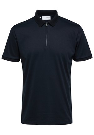 Selected, SLHFAVE ZIP - Polo - sky captain