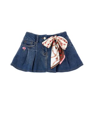 Monnalisa, MINI - Gonna a campana - blue stone denim