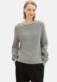 TOM TAILOR DENIM CREW NECK - Vesta - cement grey mélange