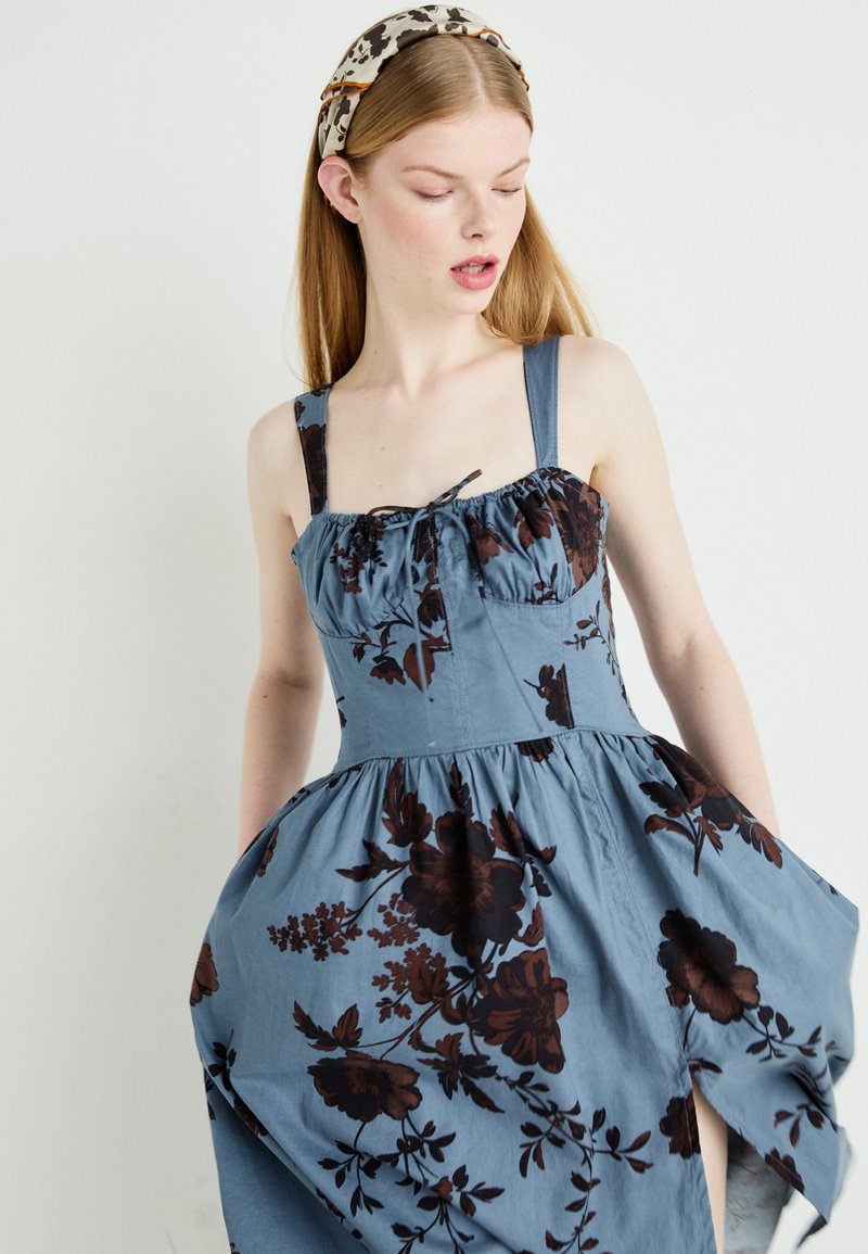 Free People LATERS BABY MIDI - Day dress - storm/blue - Zalando.co.uk