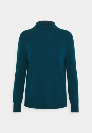 Striktrøje - mottled teal