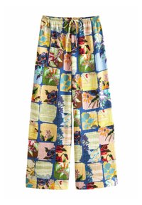Next WIDE LEG  - Housut - blue patch print
