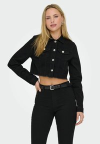 ONLY ONLWONDER CROPPED - Giacca di jeans - black denim