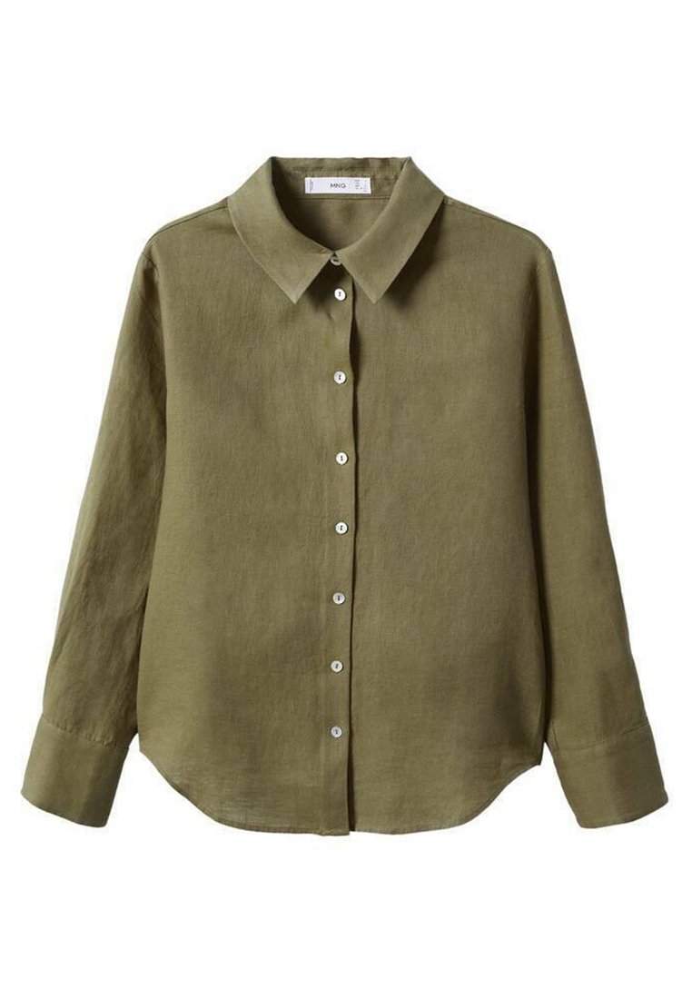 Mango Overhemdblouse kaki Mango Overhemdblouse kaki