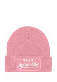 MoonWorks PATCH SKIFAHREN MIT SPRUCH TEAM APRÈS - Beanie - rosa