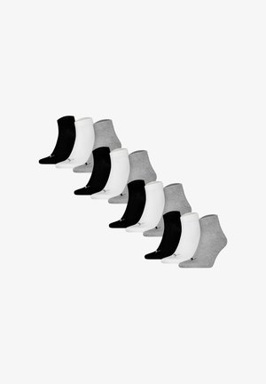 Puma UNISEX QUARTER 12ER PACK LOGO - Strømper - grau schwarz weiß