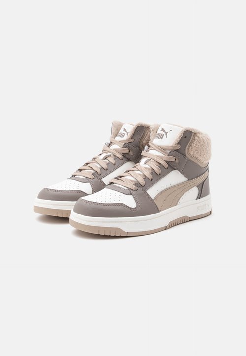 PUMA REBOUND SLAM MID COZY JR UNISEX - High-top trainers - mouse gray/birch/warm white — foto 2