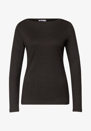 Street One, LANGARM SHIRT MIT U-BOOT-AUSSCHNITT - T-shirt à manches longues - black coffee
