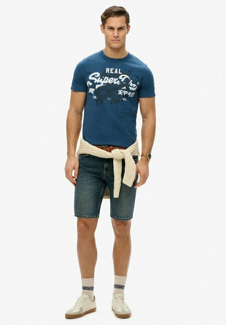 Superdry & Co T-shirt print blauw