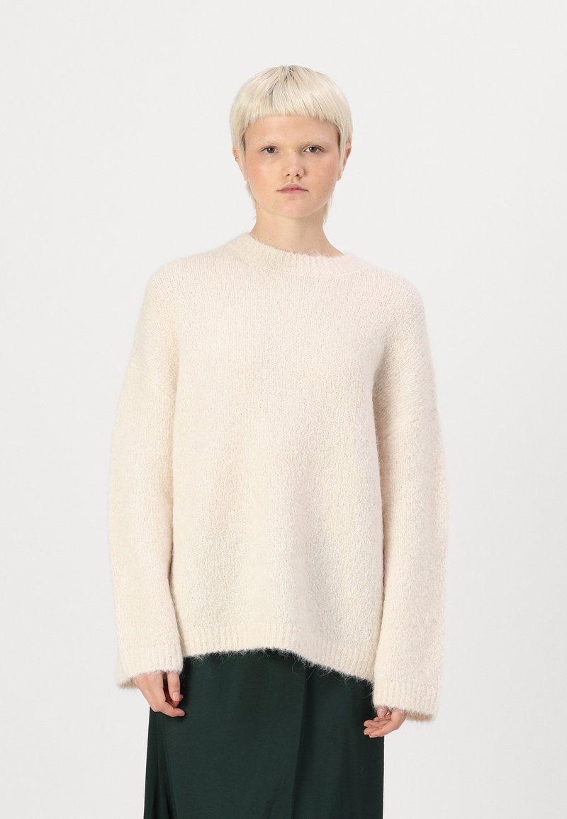 Selected Femme SLFGABELLA O NECK CAMP - Pulóver - birch