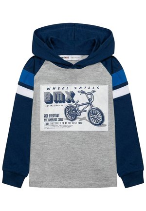 BIKE LONG SLEEVED - Sweat à capuche - red blue