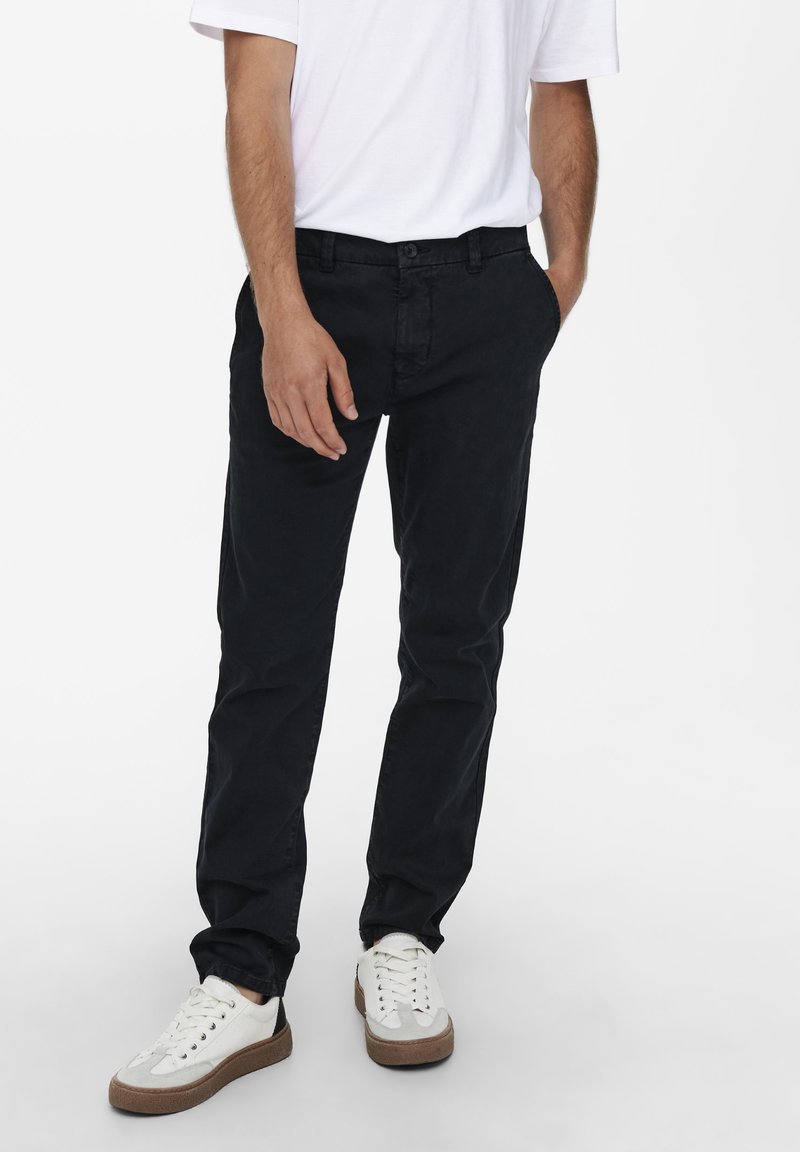 Only & Sons ONSPETE LIFE SLIM - Chino - black