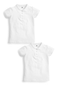 Next - 2 PACK SHORT SLEEVE - Poloshirt - white Miniatuurafbeelding 1