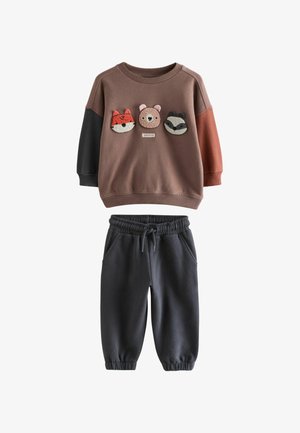 SET - Hlače - brown animal