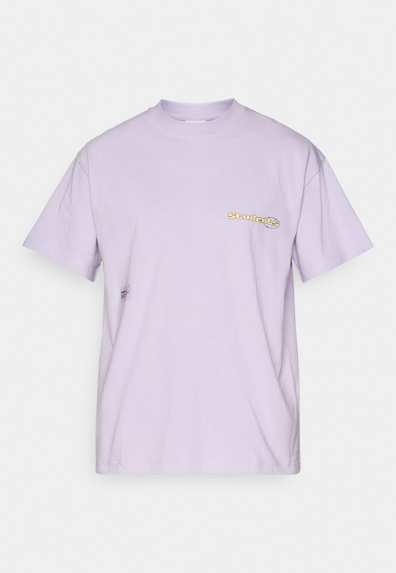 Students T-shirt print blauwgrijs