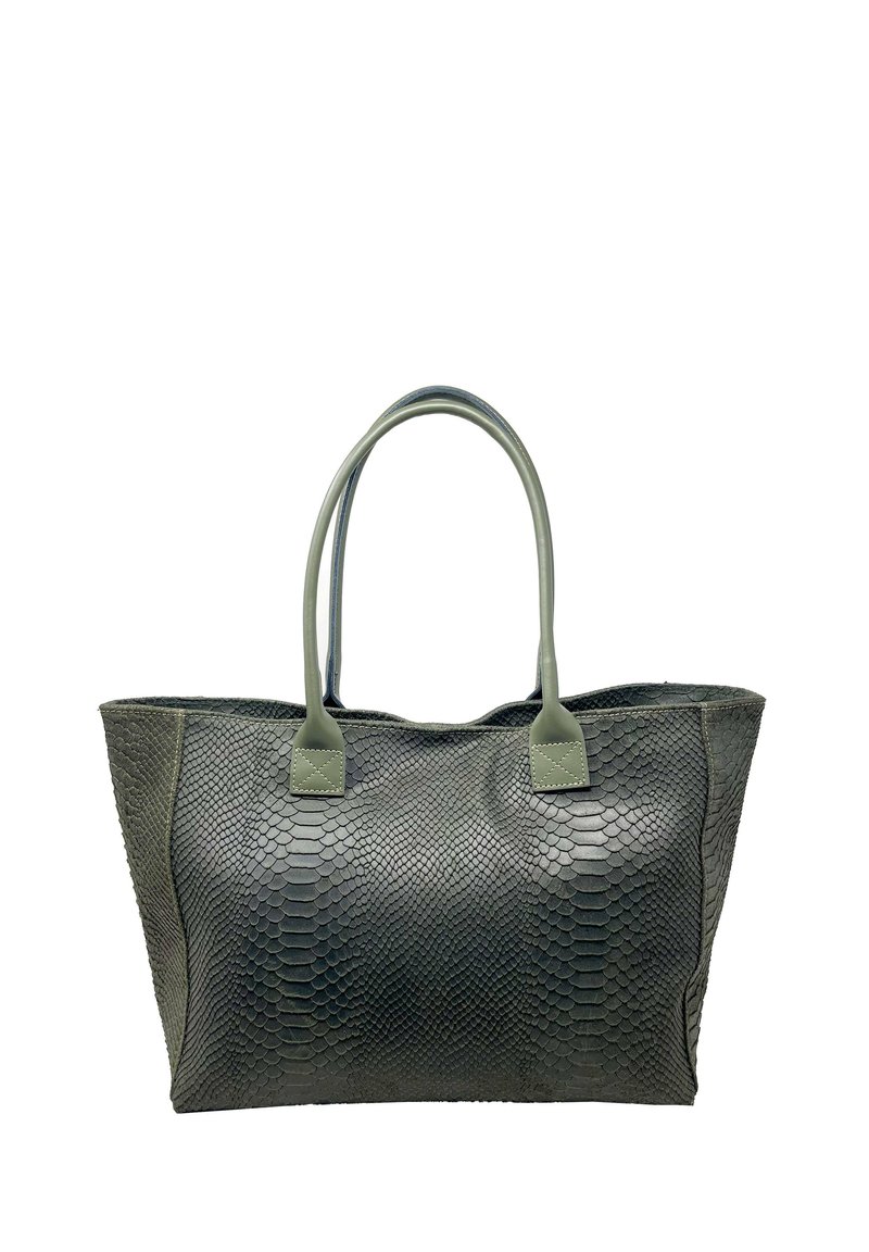 CHICCA BORSE Bolso shopping - pitonato verde scuro