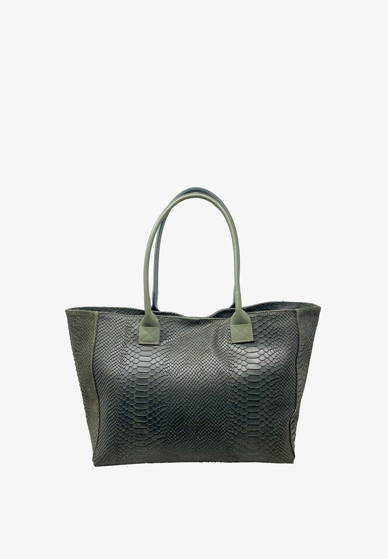 CHICCA BORSE Bolso shopping - pitonato verde scuro