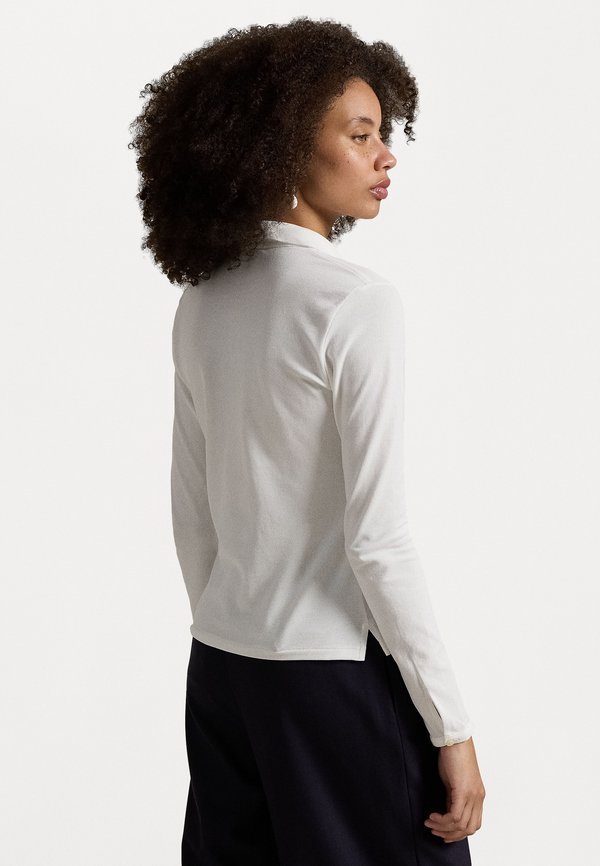 BUTTONED PLACKET LONG SLEEVE POLO SHIRT - Button-down blouse4