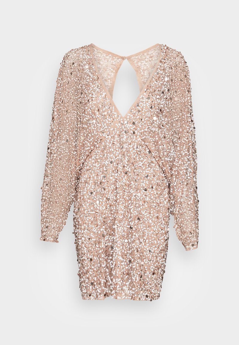 Lace & Beads Cocktailjurk taupe