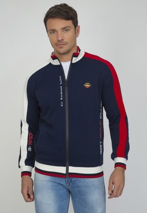 Majica s kapuljačom i patentnim zatvaračem - navy