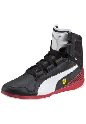 Puma FERRARI VALOROSSO MID SF - Sneakers alte - black/white/rosso corsa