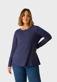 SLUB ROUND NECK  - Maglietta a manica lunga - navy