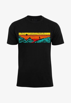 Cotton Prime, MIT BERGEN LETS HIKING - T-Shirt print - schwarz