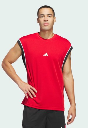 adidas Performance BASKETBALL ALL-WORLD SLEEVELESS - Sports T-shirt - team power red black