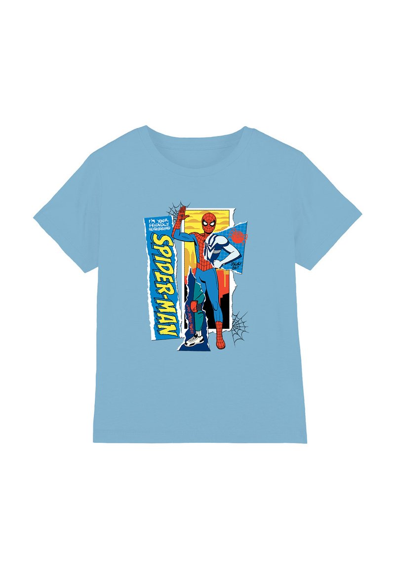 Marvel T-shirt print blauw