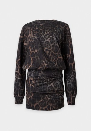 Just Cavalli, PRINTED ALL OVER - Abito felpato - artridge/black