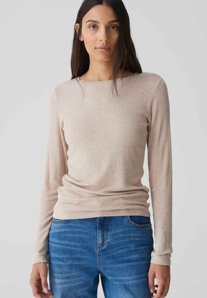 OPUS SULIKKO SOFT - T-shirt à manches longues - macadamia