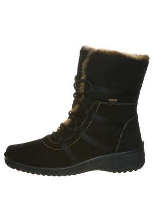 Schnürstiefelette - black