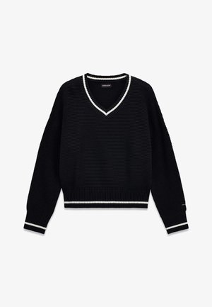Guess Jeans, V-AUSSCHNITT PULLOVER - Trui - schwarz