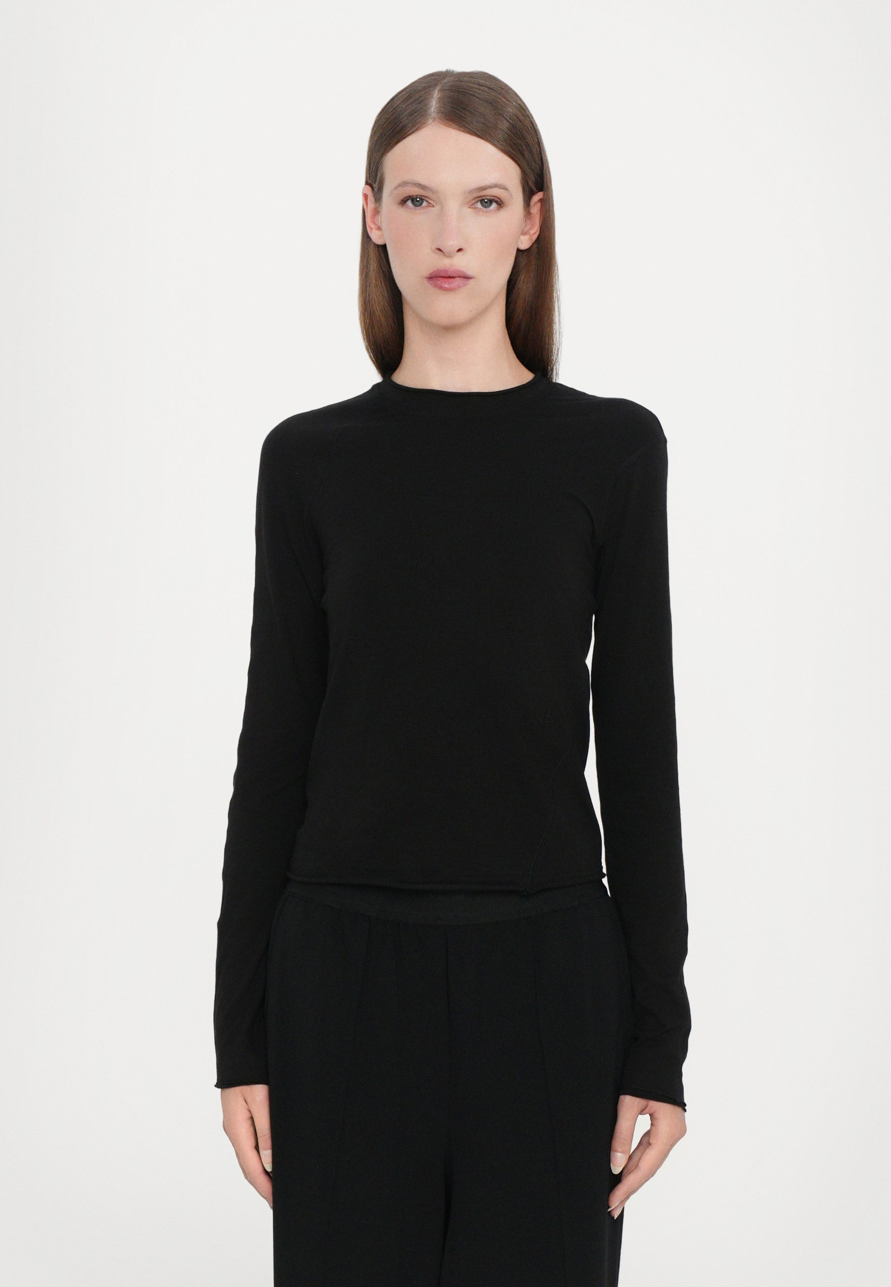 Helmut Lang TWISTED CREW - Long sleeved top - black