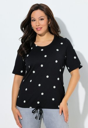 DAISY SHORT SLEEVE DRAWSTRING - T-shirts print - black