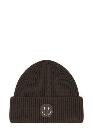 MIT SMILEY-STICKEREI - Beanie - khaki