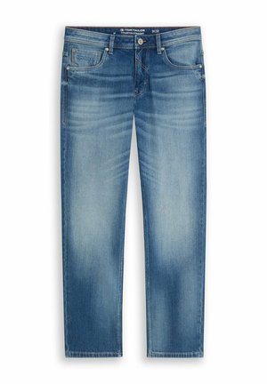 TOM TAILOR, TTMARVIN STRAIGHT JEANS MIT STRETCH - Jeans Straight Leg - heavy used mid blue denim