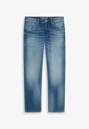 TOM TAILOR, TTMARVIN STRAIGHT JEANS MIT STRETCH - Straight leg jeans - heavy used mid blue denim