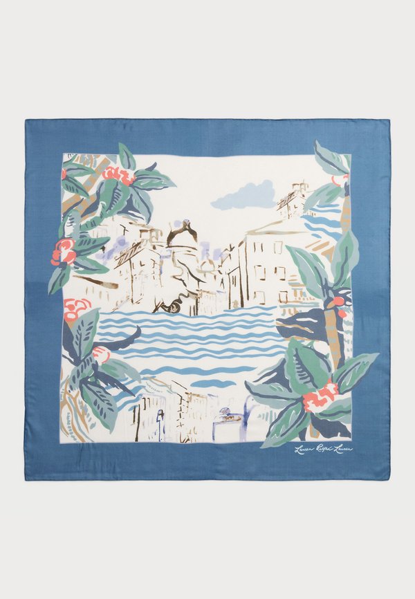 LANDSCAPE-PRINT SQUARE SCARF - Foulard - aqua pearl