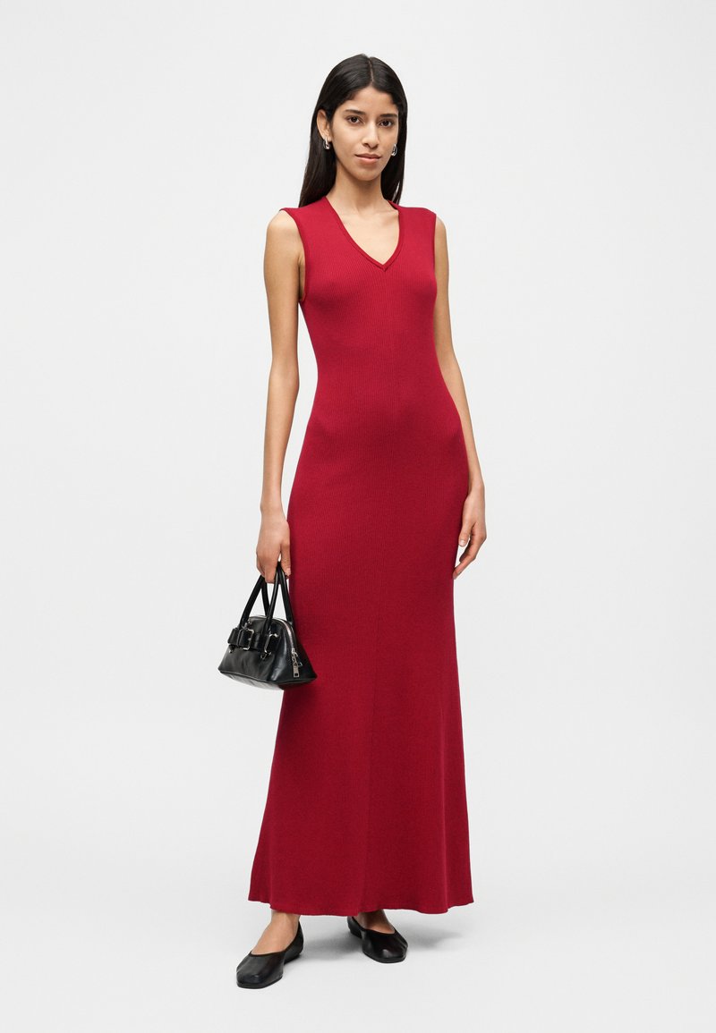 slim fit dress slacks Jovani 42724 Long Prom Dress Red / 10