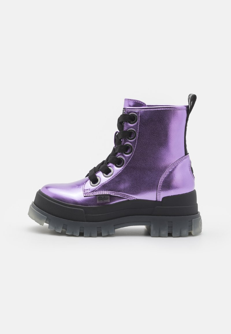Buffalo ASPHA LACE UP HI - Kotníkové boty na platformě - purple