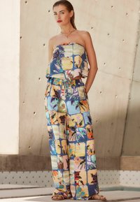 Next WIDE  - Stoffhose - blue patch print