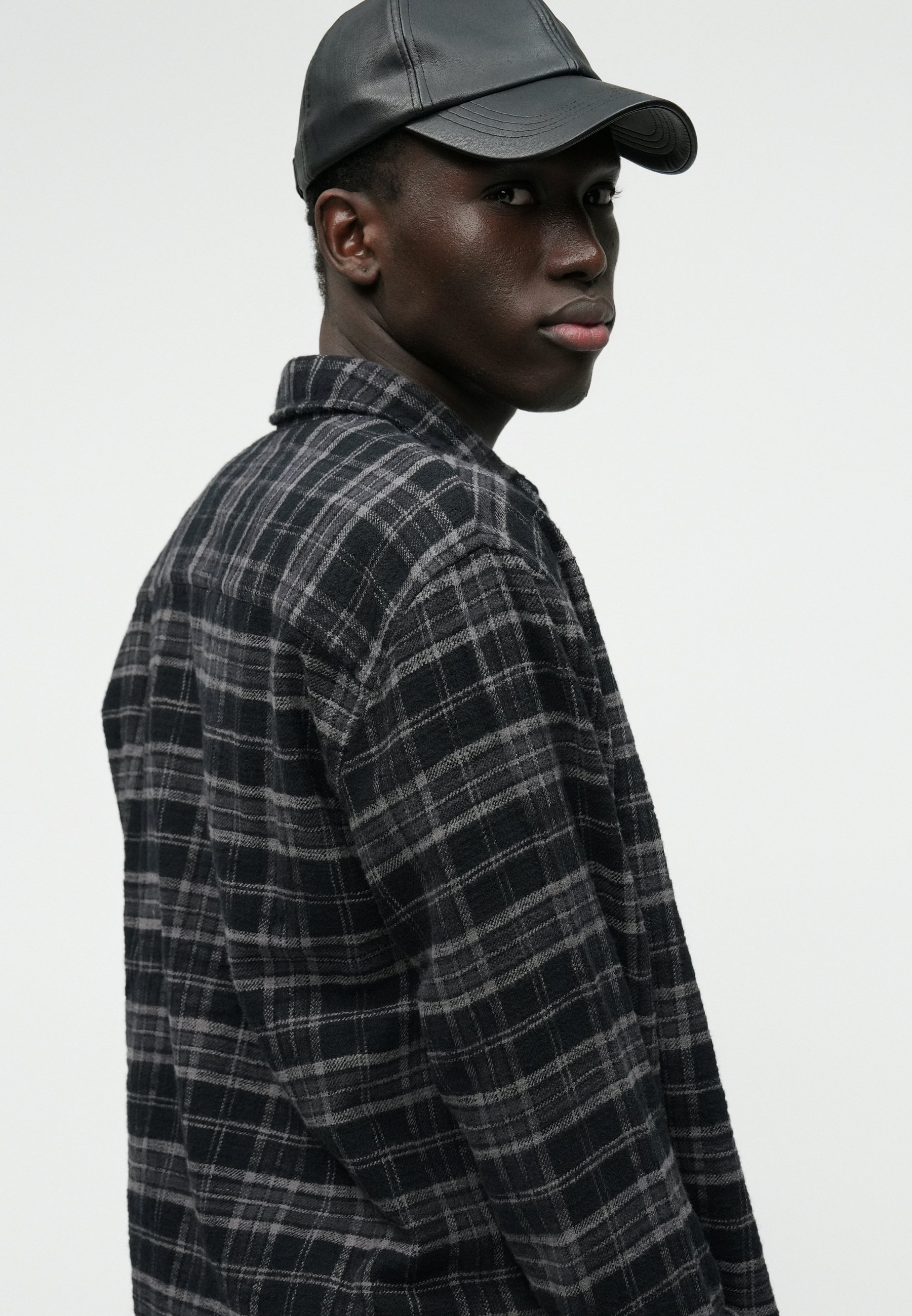 Abercrombie & Fitch SLUB PLAID - Shirt - black - Zalando.co.uk