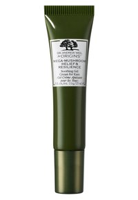 Grønn klemmetube med plastoverflate, sølvhette og hvit etikett som beskriver produktnavn og beskrivelse i svart tekst.