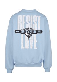 SIGNATURE RESIST LOVE CREW - Sudadera - light blue