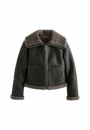 BORG AVIATOR - REGULAR FIT - Bunda z nepravej kože - grey