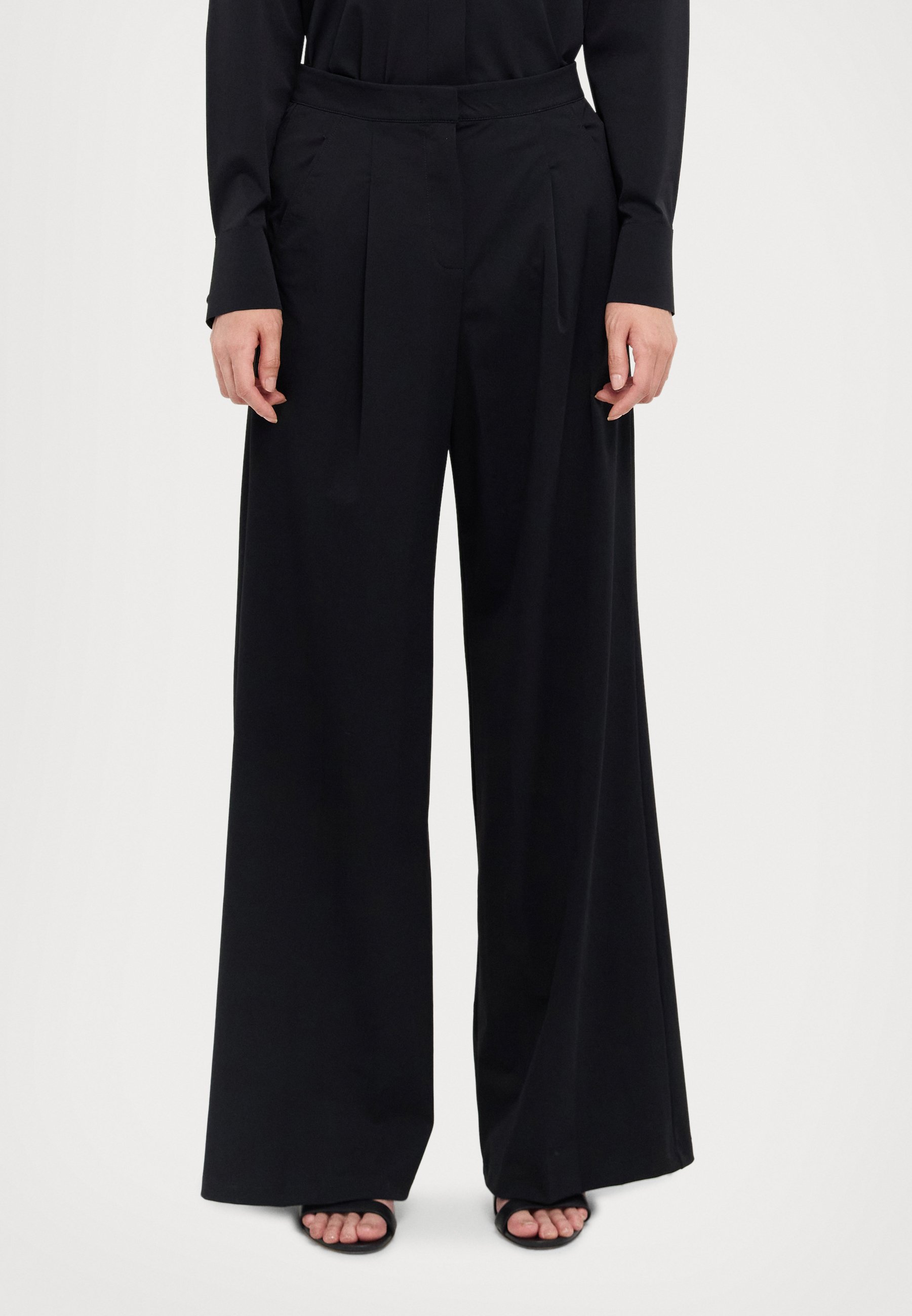 Max Mara Leisure BONN - Trousers - nero/black - Zalando.co.uk