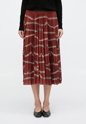 PLEATED SKIRT - Trapecinis sijonas - red